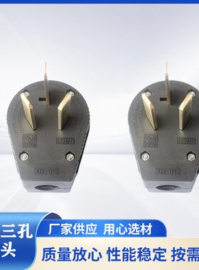 雄达/XIONGDA NEMA 10-50P美式三孔50A直插125-250V工业插头