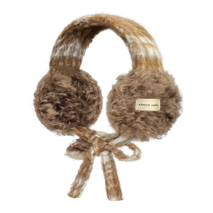 韩版ins风撞色绑带羊羔绒耳套女冬季保暖防风时尚百搭耳罩耳捂子