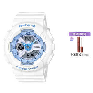 【自营】Casio卡西欧Baby-G运动防水ins风学生哆啦A梦女表BA110BE