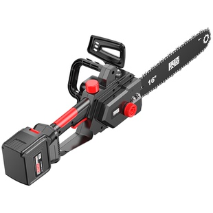 质造充电式电锯家用小型手持大功率锂电池大容量链条伐木锯树神器