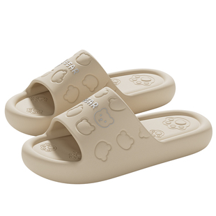 买一送一小熊拖鞋男女夏季卡通可爱居家浴室洗澡EVA防滑情侣凉拖