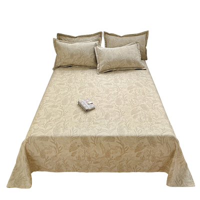 新款加厚纯棉磨毛裸睡印花床单