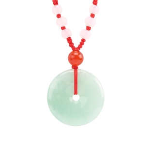 天然A货翡翠平安扣玉扣缅甸吊坠玉佩珠宝怀古玉坠项链男女款玉石