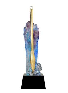 古东东古法琉璃黄铜奖杯定制刻字