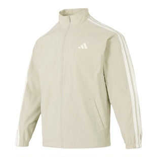 阿迪达斯加绒外套男款2026春季新款跑步健身运动服立领夹克KR2517