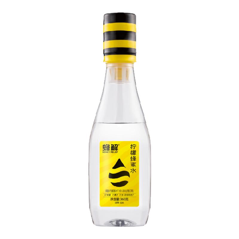 蜂解柠檬蜂蜜水分离式瓶盖果蔬汁水360g*6瓶蜂蜜饮料shm