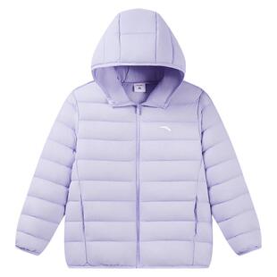 0感轻薄羽安踏女童轻薄羽绒服2025秋冬新款舒适保暖连帽厚外套男
