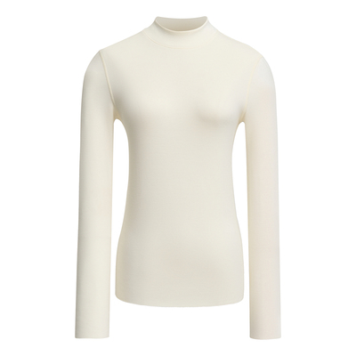 2025新款秋冬时尚双面磨毛半高领打底衫 发热面料 修身保暖上衣女