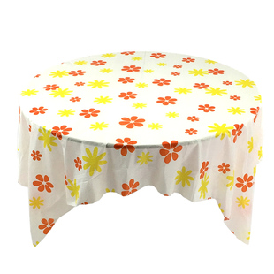 10张价一次性桌布印花家用饭店酒楼防水塑料厚餐布1.8米方形圆桌