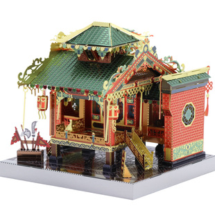 艺模立体拼图金属拼装模型中华街古风建筑聚宝阁醉霄楼成年高难度