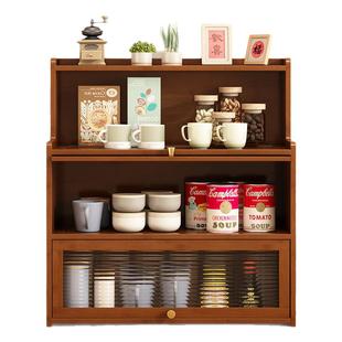 水杯架收纳架家用客厅茶水边柜厨房餐具储物柜桌面水杯架餐边柜