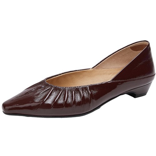 百田森商场同款2026新款方头浅口单鞋女职业鞋久站不累脚两穿单鞋