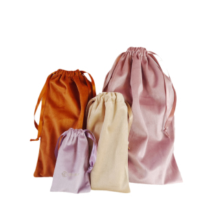 高档丝绒布收纳袋首饰珠宝口红手机雨伞水杯防尘便携束口抽绳布袋