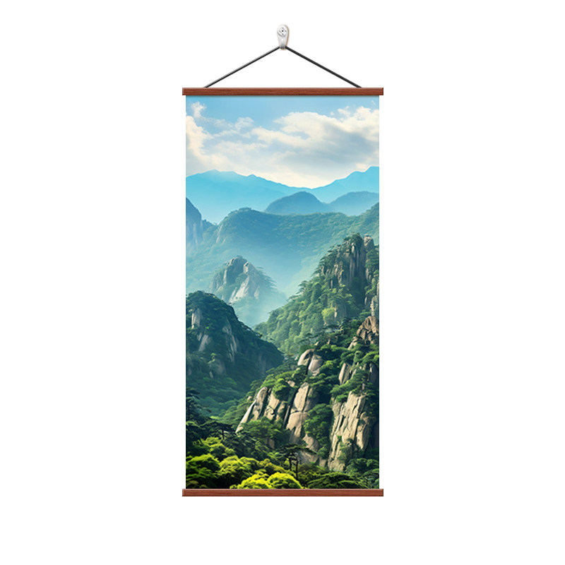 背有靠山玄关装饰画新中式挂画