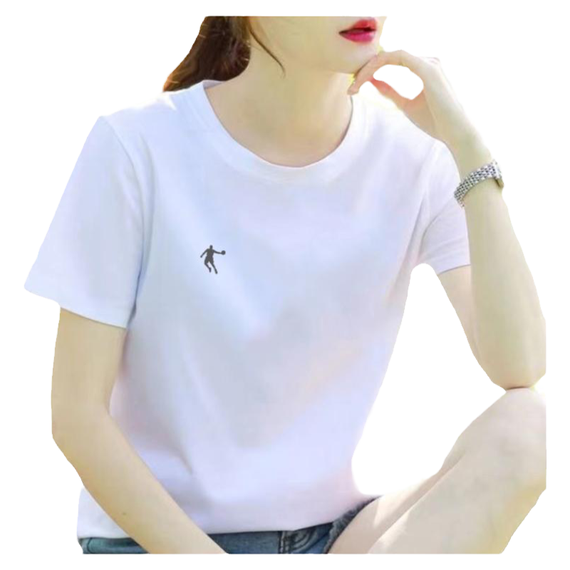 乔丹短袖T恤女白色圆领半袖2025夏季新款冰丝健身瑜伽运动服女装