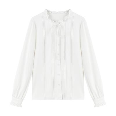 秋水伊人优雅浪漫长袖衬衫