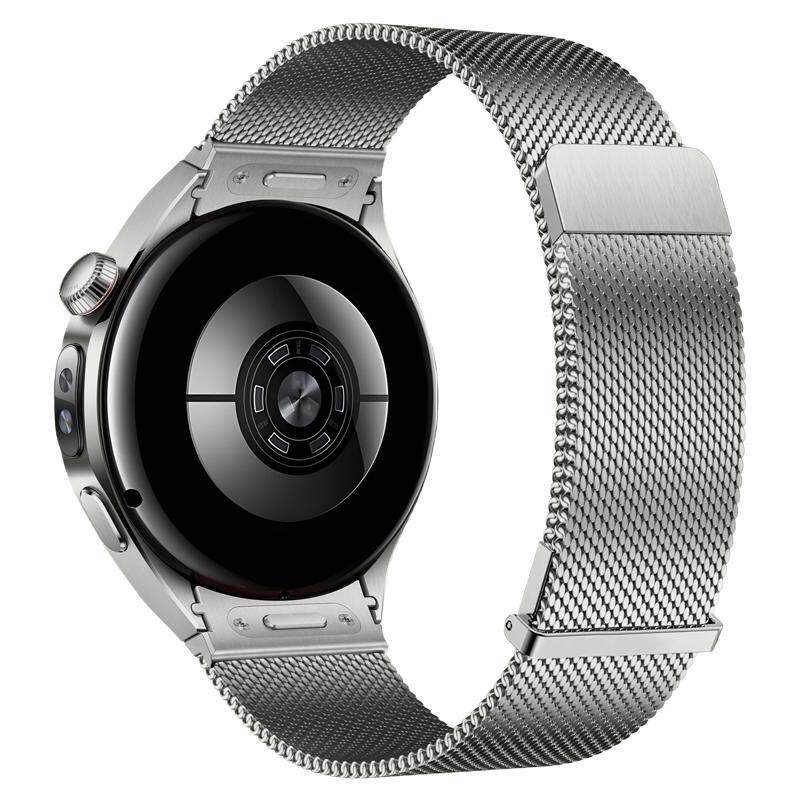 适用华为Watch5手表专用表带华为手表Watch5磁吸专用弧形口无缝按压不锈钢06精密米兰金属表带watch546男高级