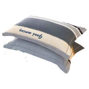 欧式全棉磨毛加厚48x74cm枕套一对装新款纯棉枕头套单人信封枕皮