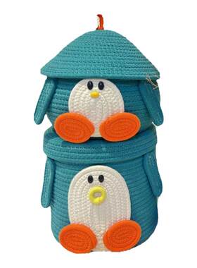 逸然小窝棉绳收纳筐纯棉包芯绳编