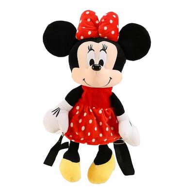 双肩包卡通迪士尼毛绒米奇米妮