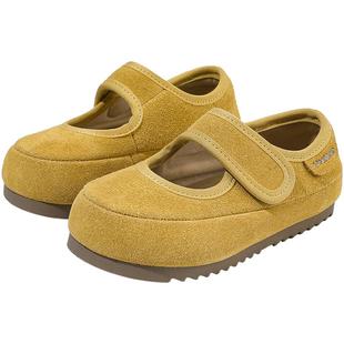 英氏童鞋女童走步鞋秋季新款儿童软底浅口皮鞋宝宝幼儿园室内鞋子