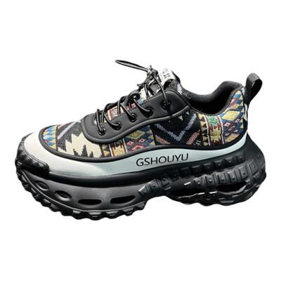 加绒老爹鞋秋冬男款一脚蹬增高