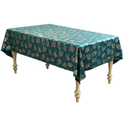 防水丝绒桌布白色墨绿银杏MISS PEONY轻奢高级感茶几桌旗新年台布