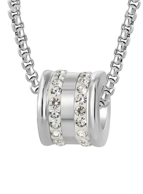 钛钢满钻吊坠遇水不掉色