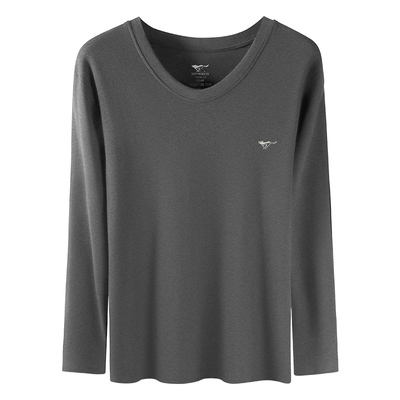 七匹狼男士秋衣单件上衣纯棉内衣