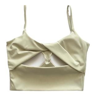 一体杯运动内衣健身瑜伽服上衣背心跑步训练普拉提美背文胸吊带