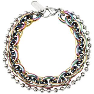 GENANX闪电潮牌手链双链钛钢情侣手链七夕礼物圣代王栎鑫同款