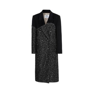 【商场同款】HPLY荷比俪冬季新款质感拼料大衣