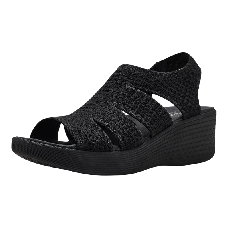 Skechers/斯凯奇女鞋凉鞋坡跟鞋高跟鞋通勤户外缓震露趾防滑夏季