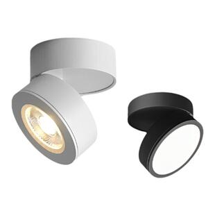 let射灯明装全光谱家用圆形可调角度客厅无主灯吸顶走廊超薄筒灯