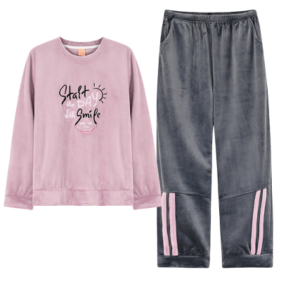 冬季珊瑚绒睡衣加厚家居服