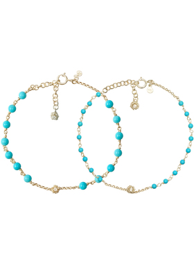 小众设计S925银绿松石薄荷手链女