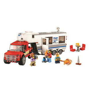 城市系列亲子野营房车60182儿童益智拼装中国积木男女孩玩具10871