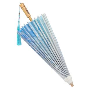 毕六福油纸伞防雨防晒实用古风伞无味纯手工油纸伞汉服伞碧荷幽泉