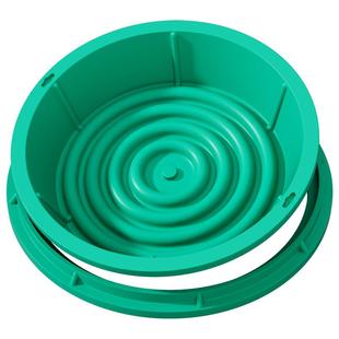 玻璃钢草盆井盖下沉式绿化种植圆形井盖隐形草坪植草井市政检查井