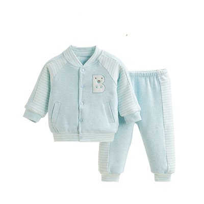 婴儿秋冬宝宝纯棉2件套保暖夹棉