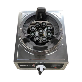 真火力不锈钢猛火灶单灶煤气灶商用家用九头炉液化气大火力台式炉