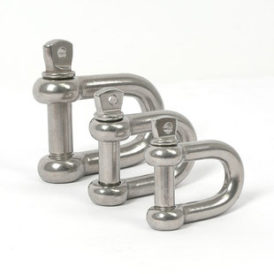 万博先创 304不锈钢 D型弓形卸扣日式U型起重吊环吊耳船用马蹄形