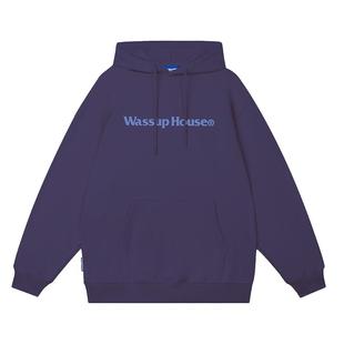 WassupHouse潮牌连帽卫衣美式情侣外套宽松上衣男女秋冬重磅帽衫