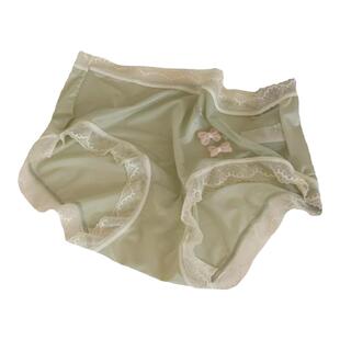 【清仓3条包邮】中国风复古冰凉丝绸缎面内裤女网纱轻薄性感蕾丝