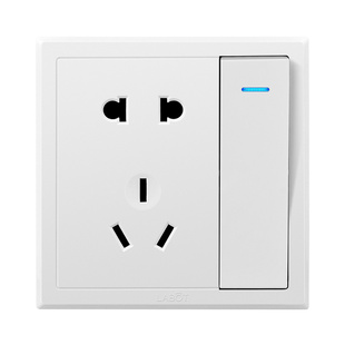 拉伯塔开关插座面板86型墙壁暗装二三插座带开关一开五孔单控开关