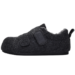 内增高加绒毛毛鞋女2025冬季新款魔术贴休闲鞋保暖加厚棉鞋懒人鞋