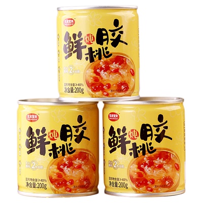湖北生龙鲜炖桃胶银耳羹即食200g