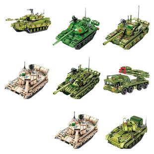 森宝积木军事中兵系列主战坦克模型拼装积木儿童玩具男孩生日礼物