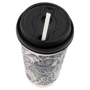 一次性三孔三品管奶茶咖啡霸王PLA白色小吸管茶姬可降解搅拌吸管