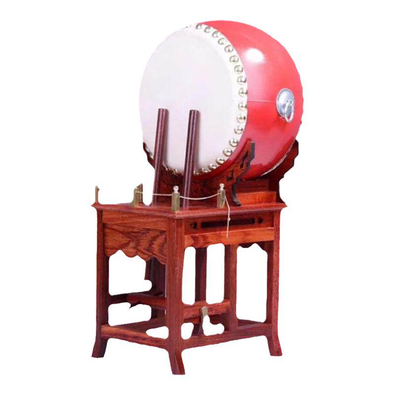 缅甸花梨战鼓桌面木质小摆件